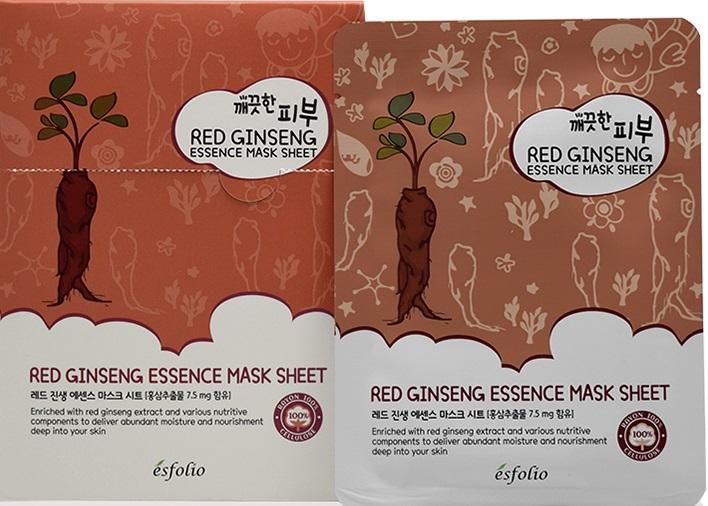 Mascarilla facial de esencia de red ginsegn Esfolio